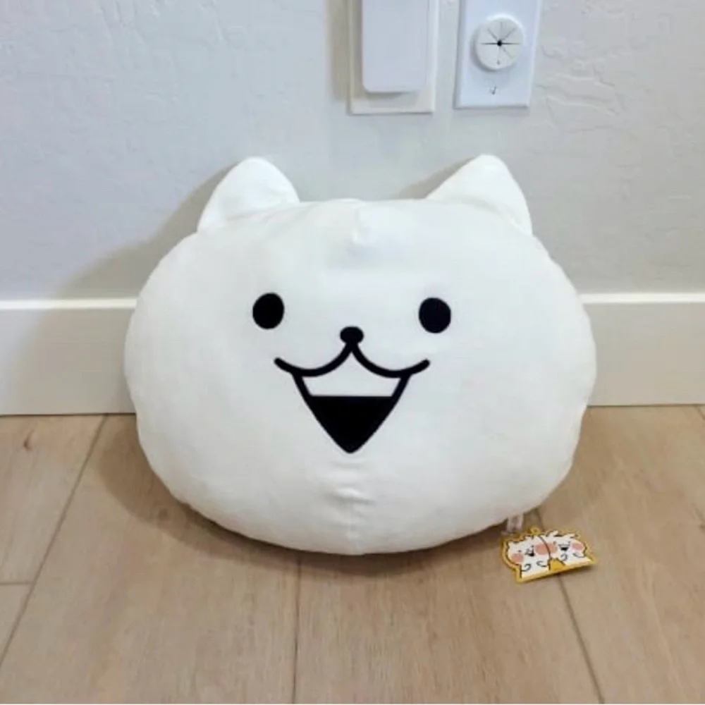 White Cat Plush Pillow